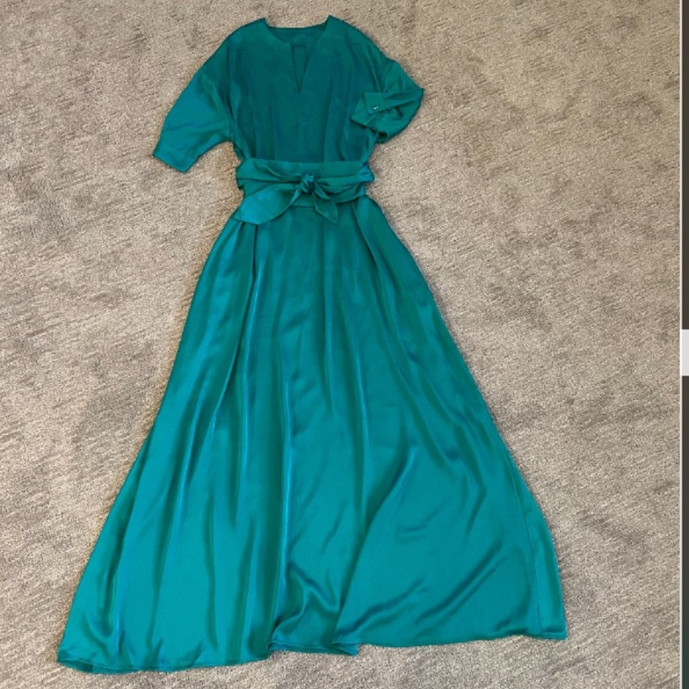 Emerald Green Dress with Pockets